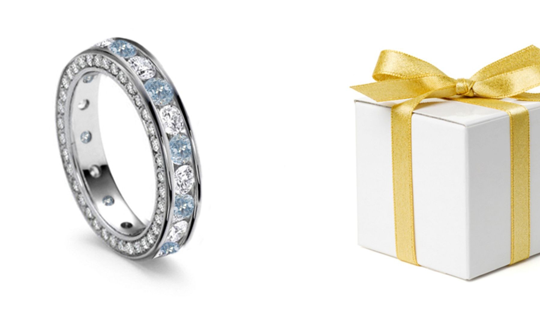 Vibrant: Blue Diamonds Eternity Bands